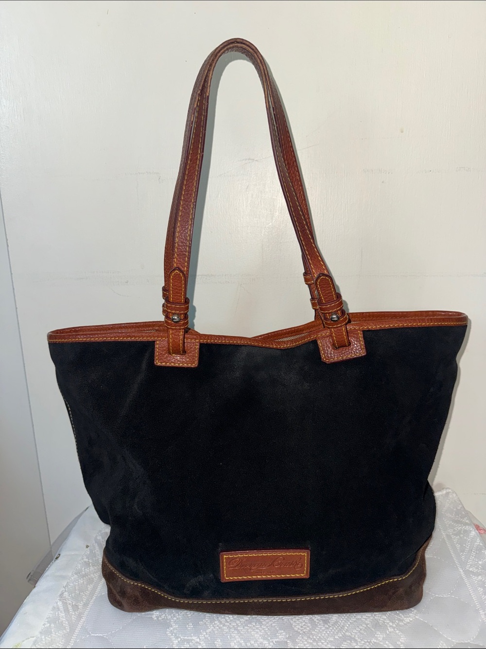 Vintage Dooney & Bourke Suede Tote